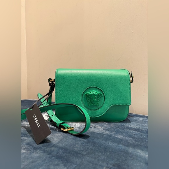 Versace Handbags - Versace Calfskin Medusa Palazzo Crossbody Bag NWT